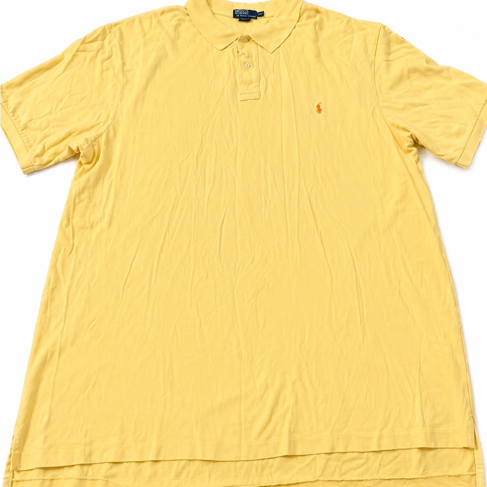 Men’s Polo by Ralph Lauren Light Yellow Short-Sleeve Classic Polo Size 4XLT